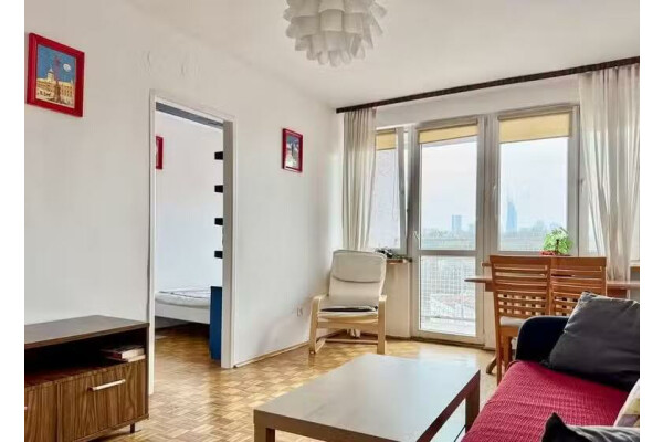 mazowieckie, Warszawa, Śr&oacute;dmieście, Powiśle, G&oacute;rnośląska, Śr&oacute;dmieście G&oacute;rnośląska⭐2 pok+balkon Wisła / WIDOK na panoramę miasta