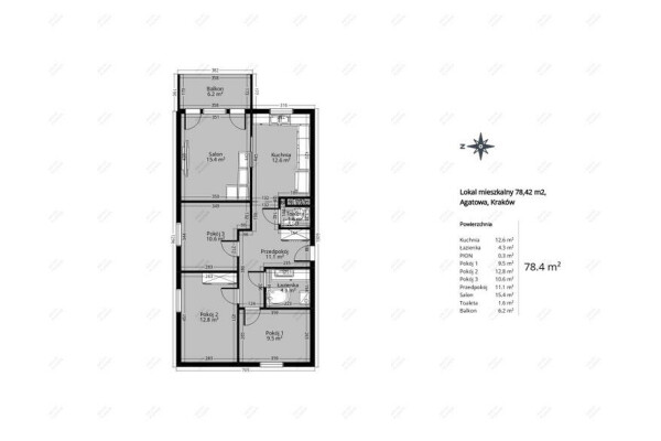 Krak&oacute;w, Bieżan&oacute;w-Prokocim, Agatowa, Złocień ul. Agatowa⭐78.4m2 / 4 pokoje + balkon  LUX  / parking / winda