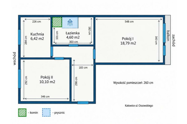 Katowice, os. Witosa, Ossowskiego, Katowice Witosa ⭐️ Ossowskiego ⭐️ 49m 2 pok+ Balkon
